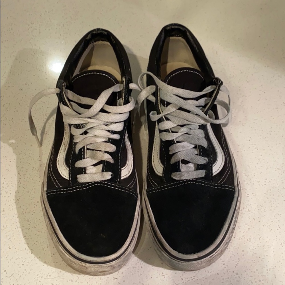 Black and white vans